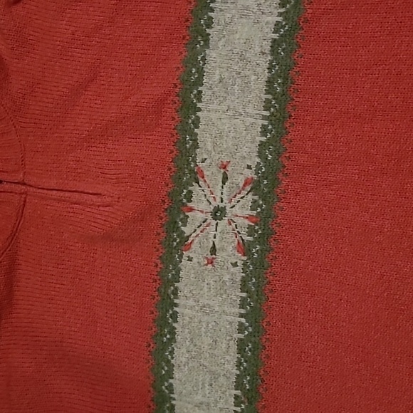 WoolRich Lambs Wool Winter Coral Heather Fair Isle 1/4 Zip Wmns 2XL Sweater Warm - Picture 6 of 16